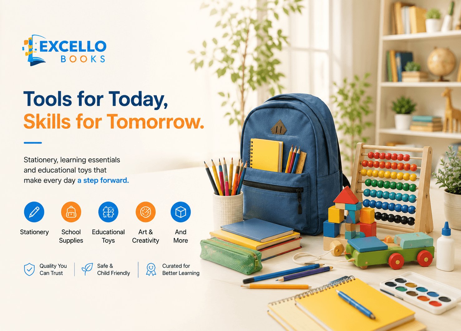 Tools for Today, Skills for Tomorrow - stationery, learning essentials and educational toys